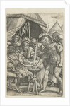 Mucius Scaevola puts right hand into the fire by Georg Pencz