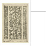 Candelabrum with vines, a candelabrum with grotesques, a rearing horse by Lambert Hopfer