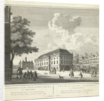 View of the square for the new theater, nieuwe Schouwburg in Amsterdam by Theodore Crajenschot
