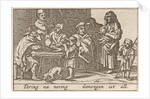 Eating figures around a table by Claes Jansz. Visscher II