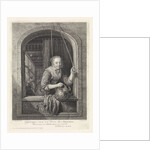 Woman with a jug in a window by Jan Bisshop