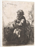 H. Jerome in prayer by Rembrandt Harmensz. van Rijn