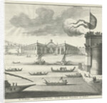 View of the port of Civitavecchia, Italy by Jacob de Later