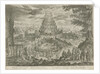 Nimrod orders the building of the Tower of Babel by Nicolaes Visscher I