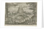 Nimrod orders the building of the Tower of Babel by Nicolaes Visscher I