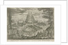 Nimrod orders the building of the Tower of Babel by Nicolaes Visscher I