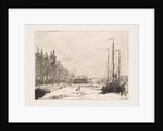 View of the frozen Kattensloot, Amsterdam by Frans Schikkinger