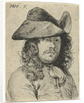 Bust of young man with hat and moustache by Nicolaes van Haeften
