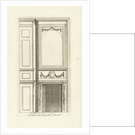 The tablet of the high chimney breast is supported by Ionic pilasters by Justus Danckerts