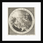 Fourth day of creation, God creates the sun, moon and stars by Assuerus van Londerseel