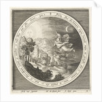 Fourth day of creation, God creates the sun, moon and stars by Assuerus van Londerseel