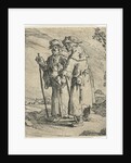 Two pilgrims on the road by Andries Both