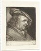 Bust of a man with a painter's cap on his head by Michiel van Musscher