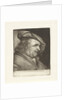 Bust of a man with a painter's cap on his head by Michiel van Musscher