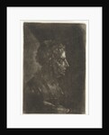 Bust of a man in profile by Justus van den Nijpoort