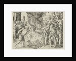 Philistines burned Samson's wife and father by Cornelis Massijs