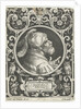 Portrait of Godfrey of Bouillon in medallion inside rectangular frame with ornaments by Anonymous