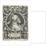 Portrait of Godfrey of Bouillon in medallion inside rectangular frame with ornaments by Anonymous