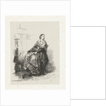 Study of a woman on a stove warms her feet by David Bles