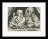 Man and woman eating porridge by Assuerus van Londerseel