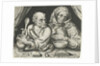 Man and woman eating porridge by Assuerus van Londerseel