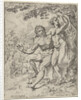 Adam and Eve picking the forbidden fruit by Dirck Volckertsz Coornhert