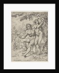 Adam and Eve picking the forbidden fruit by Dirck Volckertsz Coornhert