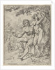 Adam and Eve picking the forbidden fruit by Dirck Volckertsz Coornhert