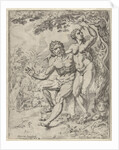 Adam and Eve picking the forbidden fruit by Dirck Volckertsz Coornhert