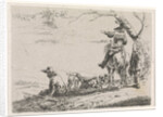 Three hunters with dogs by Adriaen van de Velde William Young Ottley