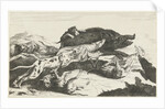 Dogs hunt a boar by Peeter Boel