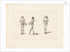 Harlequin and two jesters making music by Pieter Schenk I