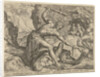Hercules drags Cerberus from Hell by Julius Goltzius Cornelis Cort