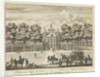 Castle Heemstede, Square and stables, Sight from Starrenbos by Isaac de Moucheron