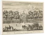 Castle Heemstede, Square and stables, Sight from Starrenbos by Isaac de Moucheron