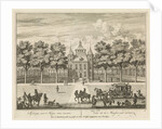 Castle Heemstede, Square and stables, Sight from Starrenbos by Isaac de Moucheron