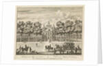 Castle Heemstede, Square and stables, Sight from Starrenbos by Isaac de Moucheron