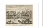 Castle Heemstede, Square and stables, Sight from Starrenbos by Isaac de Moucheron