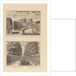 View of the semicircular closure of the garden behind Slot Zeist / View of the central avenue behind the garden at Slot Zeist by Daniël Stopendaal