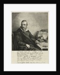 Portrait of Reinier Wybrands Wybma, baptist preacher by Jacob Adriaensz. Backer