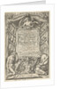 Cartouche with title and the allegorical figures Father Time and History by Nicolaes de Clerck