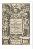 Cartouche with title, flanked by Hercules with celestial globe and Minerva by Willem Jacobsz. Delff