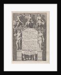 Allegory with Apollo and Diana and three personifications of pharmacy by Isaac Elzevier