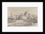 Angler in a fortified city by Jan van de Velde II