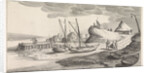 Boats on a river bank by Jan van de Velde II