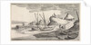 Boats on a river bank by Jan van de Velde II