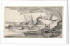 Boats on a river bank by Jan van de Velde II