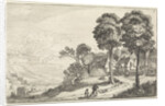 Travellers on a path to a village by Jan van de Velde II