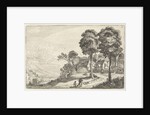 Travellers on a path to a village by Jan van de Velde II