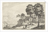 Travellers on a path to a village by Jan van de Velde II